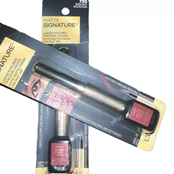 Liquid Eyelineers L’Oréal Paris Matte Signature 730 Burgundy, vivid matte finish